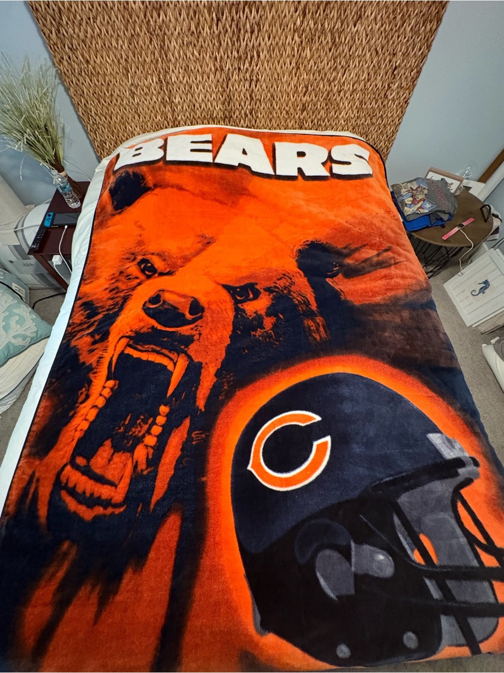 Vintage 2010 Chicago Bears Blanket